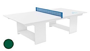 Ledge Lounger Outdoor Games Collection Ping Pong Table White and Sky Blue Net | LL-GM-PG-WH-WH-SB | LL-GM-PG2-WH-SB