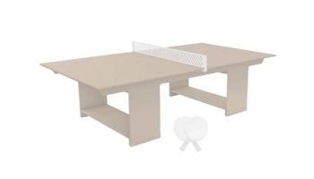 Ledge Lounger Outdoor Games Collection Ping Pong Table with Paddles and Net | Gray Table | LL-GM-PG-GRY 17509-42