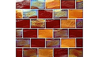 National Pool Tile Sea Ice Series 2x3 Glass Tile | Amber | ICE-AMBER2X3