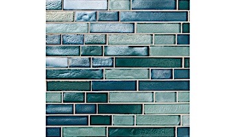 National Pool Tile Aquascapes Interlocking Glass Tile | Aquamarine | OCN-AQUAMARINE IS12