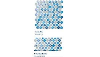 National Pool Tile Starburst Border Glass Tile | Arctic Blue | STA-ARCTIC BDR
