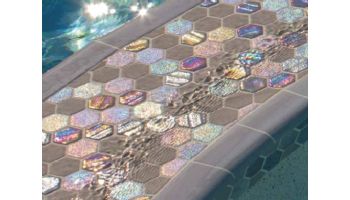 National Pool Tile Starburst Border Glass Tile | Smoke Gray | STA-SMOKE BDR