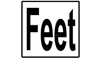 Inlays Depth Marker 6x6 Frost Proof Tile | 4" FEET Non-Skid | C621710