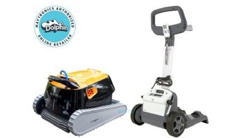 Maytronics Dolphin Triton PS Plus WiFi Connected Robotic Pool Cleaner with Caddy | 99996212-CADDY