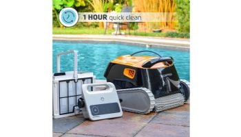 Maytronics Dolphin Triton PS Plus WiFi Connected Robotic Pool Cleaner with Caddy | 99996212-CADDY