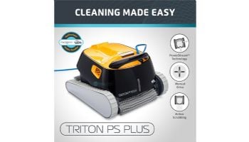 Maytronics Dolphin Triton PS Plus WiFi Connected Robotic Pool Cleaner with Caddy | 99996212-CADDY
