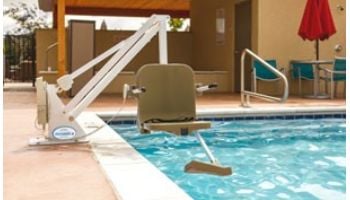 Aqua Creek Ranger 2 Pool Lift | No Anchor | White with Tan Seat | F-RNGR2-T