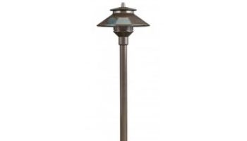 FX Luminaire PL 1 LED Path Light | Flat Black | 12'' Riser | PL1LED12RFB KIT
