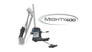 Aqua Creek Mighty 400 Pool Lift | No Anchor | White Powder Coat with Gray Seat | F-MTY400-G