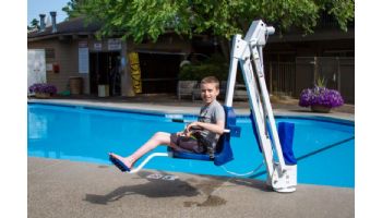 Aqua Creek Mighty 400 Pool Lift | No Anchor | White Powder Coat with White Seat | F-MTY400-W
