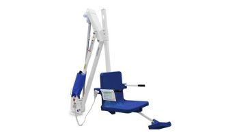 Aqua Creek Mighty 600 Pool Lift | No Anchor | White Powder Coat with Blue Seat | F-MTY600