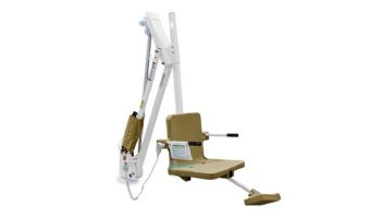 Aqua Creek Mighty 600 Pool Lift | No Anchor | White Powder Coat with Tan Seat | F-MTY600-T