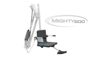 Aqua Creek Mighty 600 Pool Lift | No Anchor | White Powder Coat with Gray Seat | F-MTY600-G
