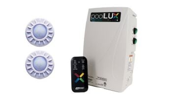 S.R.Smith PoolLUX Plus2 Multi-Zone Wireless Lighting Control System with Remote | 120 Watt 120V Transformer | Includes 2 Mod-Lite Light Kit | 2ML-PLX-PL2