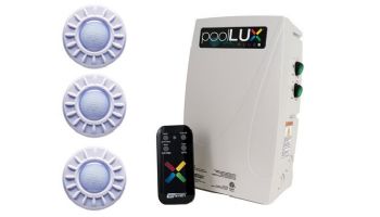 S.R.Smith PoolLUX Plus2 Multi-Zone Wireless Lighting Control System with Remote | 120 Watt 120V Transformer | Includes 3 Mod-Lite Light Kit | 3ML-PLX-PL2