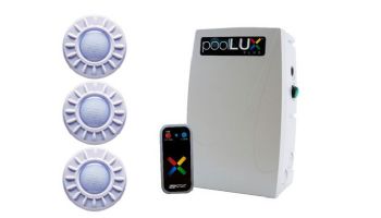 S.R.Smith PoolLUX Plus Lighting Control System | 100 Watt 120V Transformer | Includes 3 Mod-Lite Pool Lights | 3ML-PLX-PL100