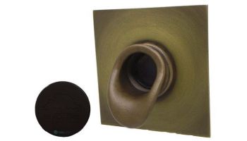 Black Oak Foundry Short Scupper with Square Backplate | Oil Rubbed Bronze Finish | S65-ORB | S69-Square-ORB