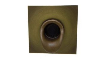 Black Oak Foundry Short Scupper with Square Backplate | Oil Rubbed Bronze Finish | S65-ORB | S69-Square-ORB