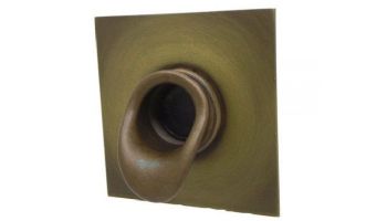 Black Oak Foundry Short Scupper with Square Backplate | Oil Rubbed Bronze Finish | S65-ORB | S69-Square-ORB