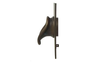 Black Oak Foundry Short Scupper with Square Backplate | Distressed Copper Finish | S65-DC | S69-Square-DC