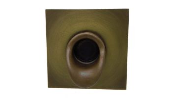 Black Oak Foundry Short Scupper with Square Backplate | Brushed Nickel Finish | S65-BN Square