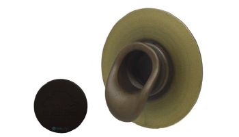 Black Oak Foundry Short Scupper with Round Backplate | Oil Rubbed Bronze Finish | S65-ORB | S69-ORB Round