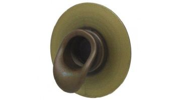 Black Oak Foundry Short Scupper with Round Backplate | Oil Rubbed Bronze Finish | S65-ORB | S69-ORB Round