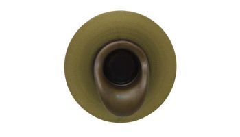 Black Oak Foundry Short Scupper with Round Backplate | Almost Black Finish | S65-BLK | S69-BLK Round