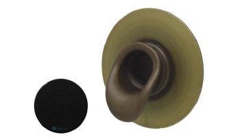 Black Oak Foundry Short Scupper with Round Backplate | Almost Black Finish | S65-BLK | S69-BLK Round