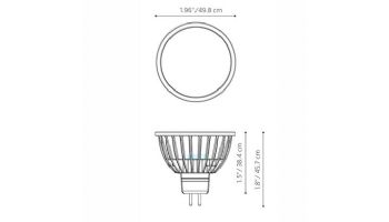 FXLuminaire ZD MR-16 LED Replacement Lamp | Zone Dimming  | 35W Warm Color 2700K | 40 Deg Flood | MR16ZD50WFL