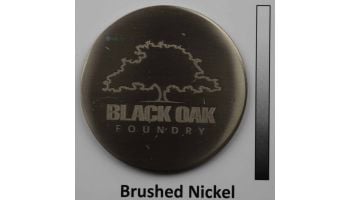 Black Oak Foundry Short Scupper with Round Backplate | Brushed Nickel Finish | S65-BN Round | S69-BN Round