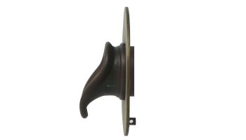 Black Oak Foundry Short Scupper with Round Backplate | Brushed Nickel Finish | S65-BN Round | S69-BN Round