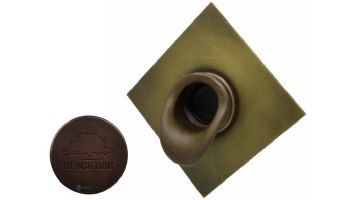 Black Oak Foundry Short Scupper with Diamond Backplate | Distressed Copper Finish | S65-DC | S69-DC Diamond