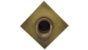 Black Oak Foundry Short Scupper with Diamond Backplate | Distressed Copper Finish | S65-DC | S69-DC Diamond