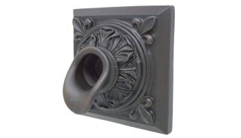 Black Oak Foundry Square Short Oak Leaf Scupper | Antique Brass / Bronze Finish | S61-AB Square