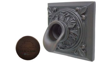 Black Oak Foundry Square Short Oak Leaf Scupper | Distressed Copper Finish | S61-DC Square