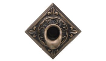 Black Oak Foundry Diamond Short Oak Leaf Scupper | Oil Rubbed Bronze Finish | S61-ORB Diamond