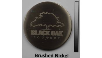 Black Oak Foundry Roman Scupper with Round Backplate | Brushed Nickel Finish | S55-BN Round