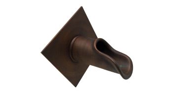 Black Oak Foundry Roman Scupper with Diamond Backplate | Oil Rubbed Bronze Finish | S55-ORB | S58-ORB Diamond