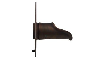 Black Oak Foundry Roman Scupper with Diamond Backplate | Almost Black Finish | S55-BLK | S58-BLK Diamond