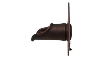Black Oak Foundry Roman Scupper with Diamond Backplate | Almost Black Finish | S55-BLK | S58-BLK Diamond