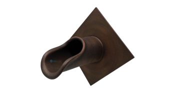Black Oak Foundry Roman Scupper with Diamond Backplate | Antique Brass / Bronze Finish | S55-AB | S58-AB Diamond