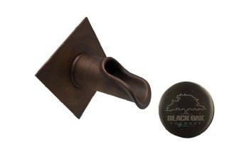 Black Oak Foundry Roman Scupper with Diamond Backplate | Brushed Nickel Finish | S55-BN Diamond