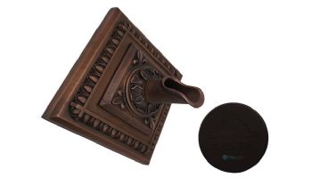 Black Oak Foundry Diamond Apollo Backplate with Oak Leaf Scupper | Oil Rubbed Bronze Finish | S53-ORB