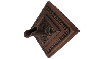 Black Oak Foundry Diamond Apollo Backplate with Oak Leaf Scupper | Oil Rubbed Bronze Finish | S53-ORB
