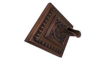 Black Oak Foundry Diamond Apollo Backplate with Oak Leaf Scupper | Oil Rubbed Bronze Finish | S53-ORB