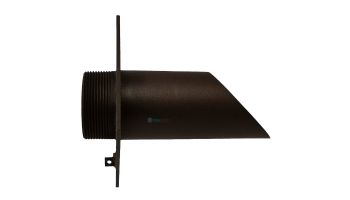 Black Oak Foundry 2" Deco Wall Scupper with Diamond Backplate | Almost Black Finish | S912-BLK