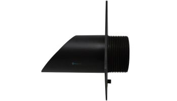Black Oak Foundry 2.5" Deco Wall Scupper with Diamond Backplate | Almost Black Finish | S913-BLK