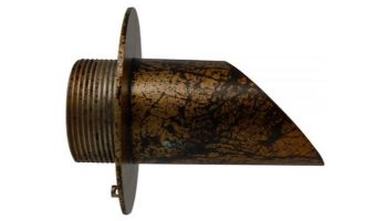 Black Oak Foundry 2.5" Deco Wall Scupper with Round Backplate | Almost Black Finish | S903-BLK