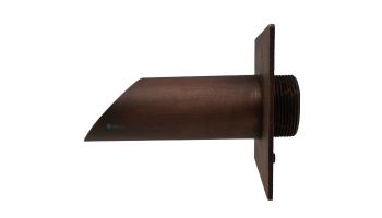 Black Oak Foundry 1.5" Deco Wall Scupper with Square Backplate | Almost Black Finish | S921-BLK